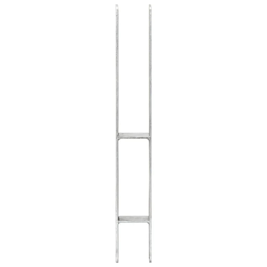 Picchetti per Recinzione 6 pz Argento 7x6x60 cm Acciaio Zincato cod mxl 55181