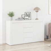 Credenza Bianca Bianca Legno 120 x 36 x 69 cm Stoccaggio