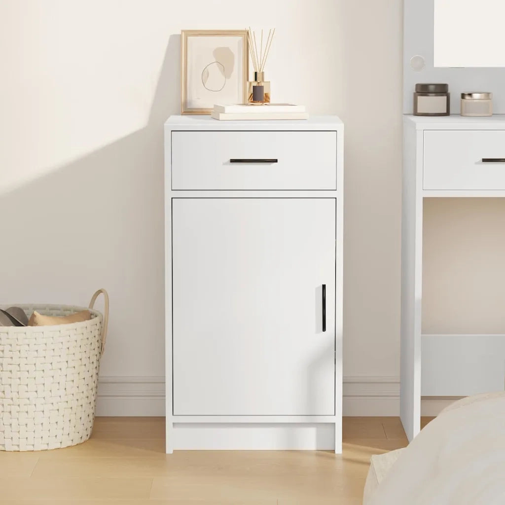 Credenza | Madia | Buffet da pranzo | Armadio da pranzo Bianco 40 x 40.5 x 75 cm Legno multistrato