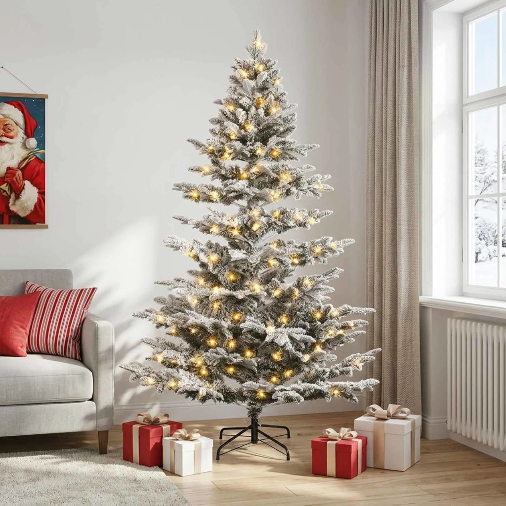 Albero di Natale Artificiale con Rami Pieghevoli 240 cm 300 LED 3466257