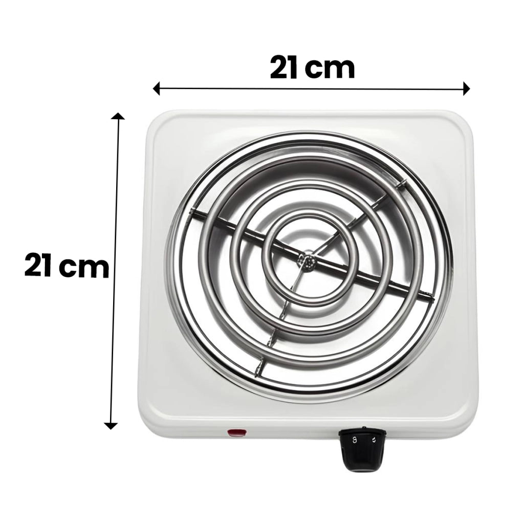 Rechaud Elettrico Portatile 1500W Piastra Riscaldante 21cm Compatto Bianco Avizar