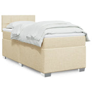 Giroletto a Molle con Materasso Crema 100x200 cm in Tessuto 3288104