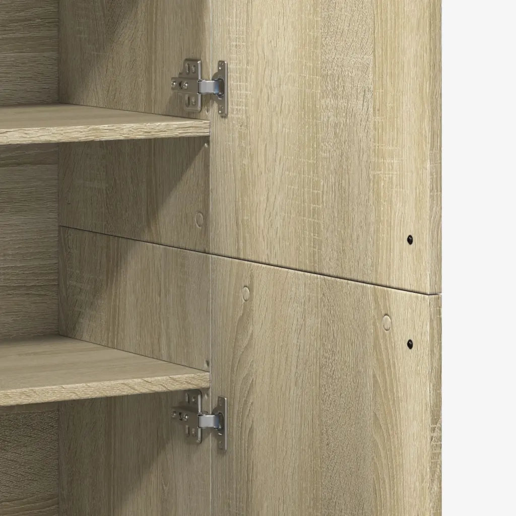 Credenza-Buffet-Armadio da cucina Rovere Sonoma 80x35x180 cm in Legno Multistrato