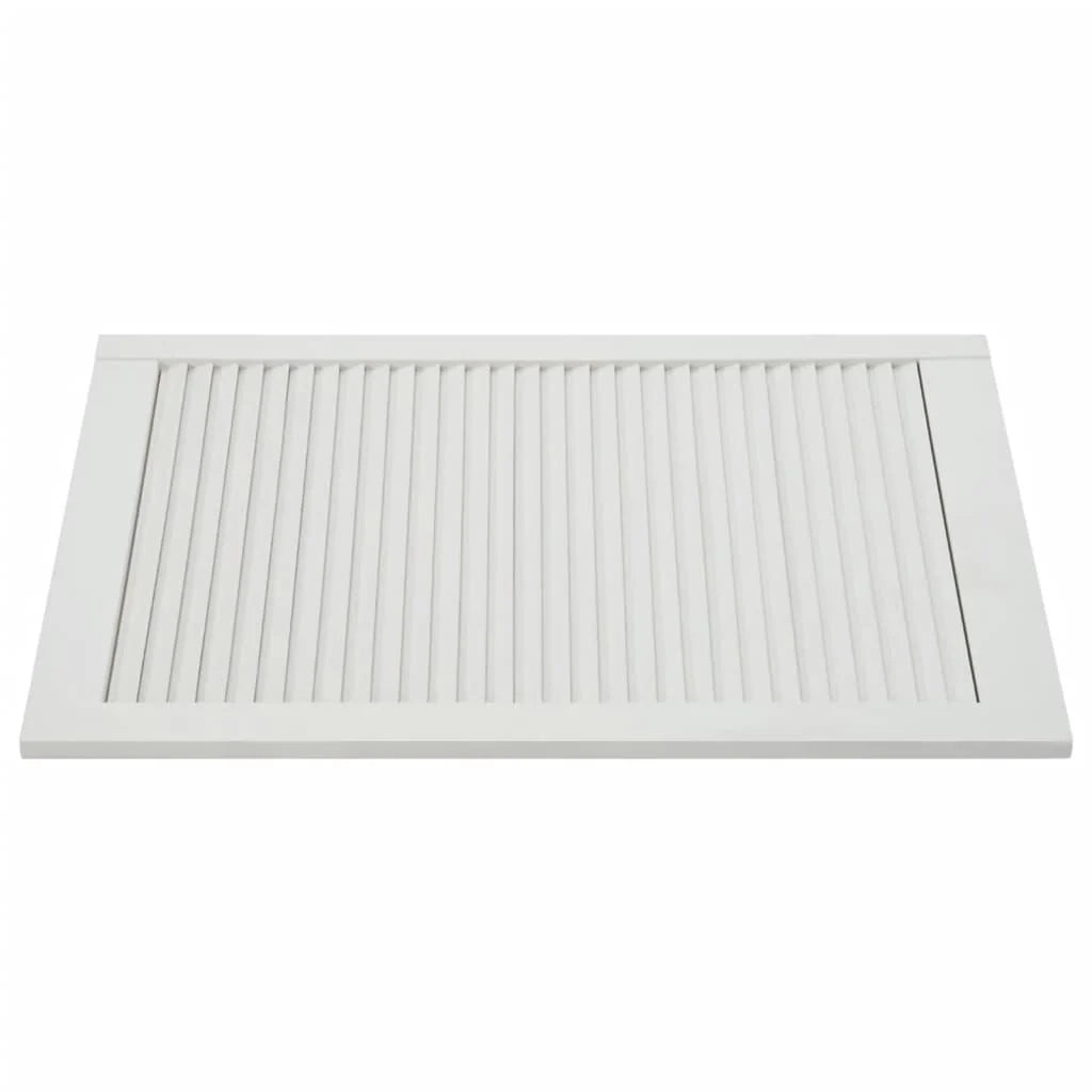 Porta a persiana anta per guardaroba anta per mensola rivestimento per armadio divisorio per guardaroba 69 x 39,4 cm legno di pino massiccio bianco 02_0003884