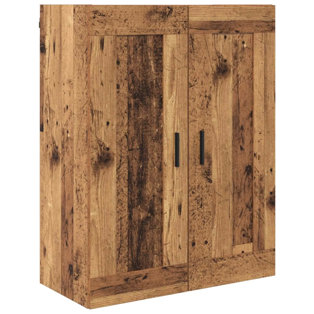 Credenza 2 pz-Set di 2 Buffet-Armadio da cucina Legno vecchio Legno Stratificato e Vetro 289973