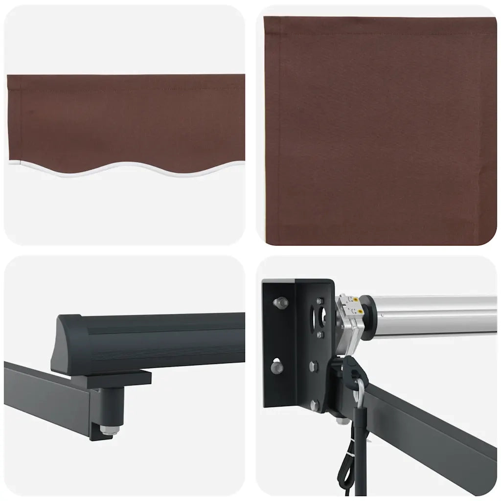 vidaXL Tenda da Sole Retrattile Automatica Marrone 300x250 cm
