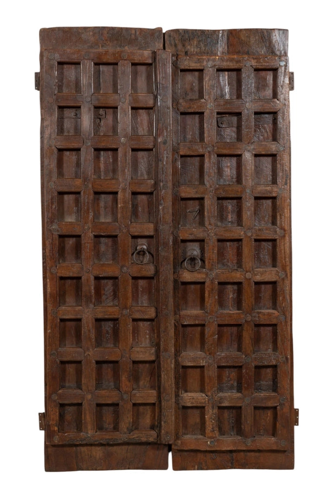 Biscottini Porta portone in legno massello e ferro da interno o da esterno vecchia e antica medievale scorrevole