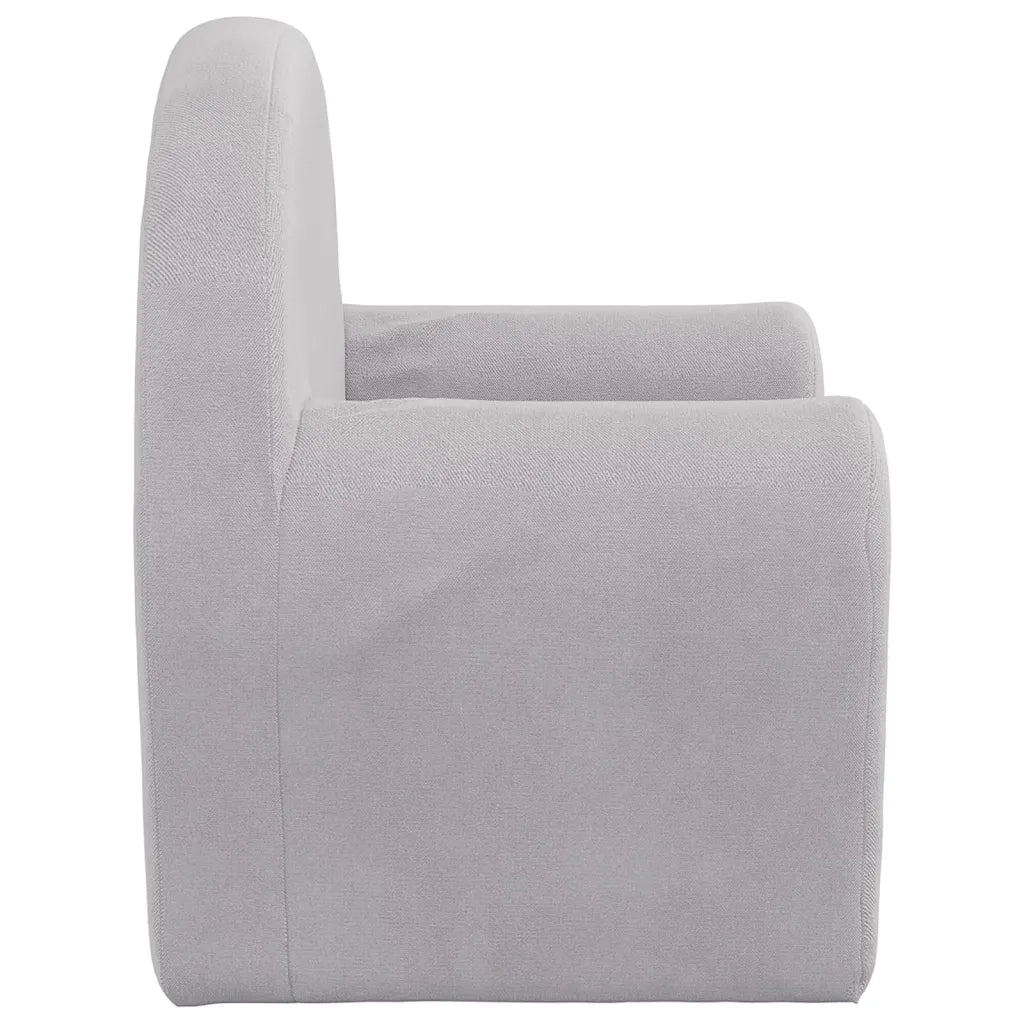Divano per Bambini Grigio Chiaro in Morbido Peluche 356981