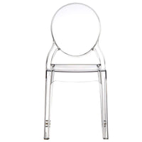 Set 4 Sedie Impilabili 47x90x50 cm in Policarbonato Glass Trasparente