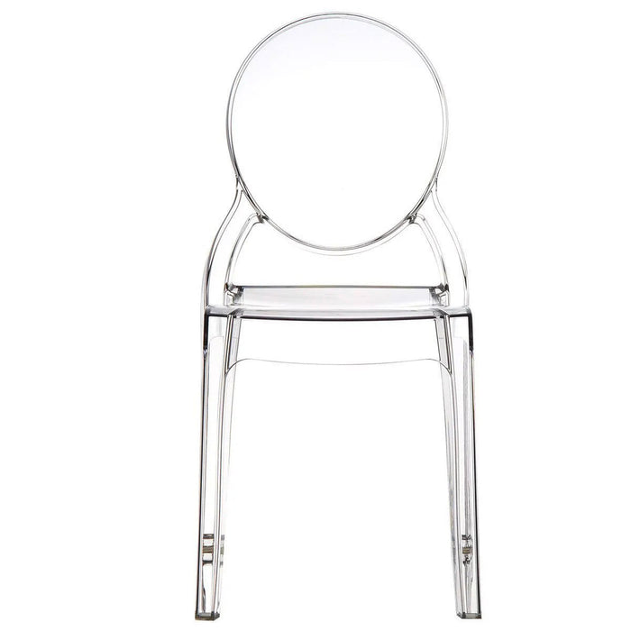Set 4 Sedie Impilabili 47x90x50 cm in Policarbonato Glass Trasparente