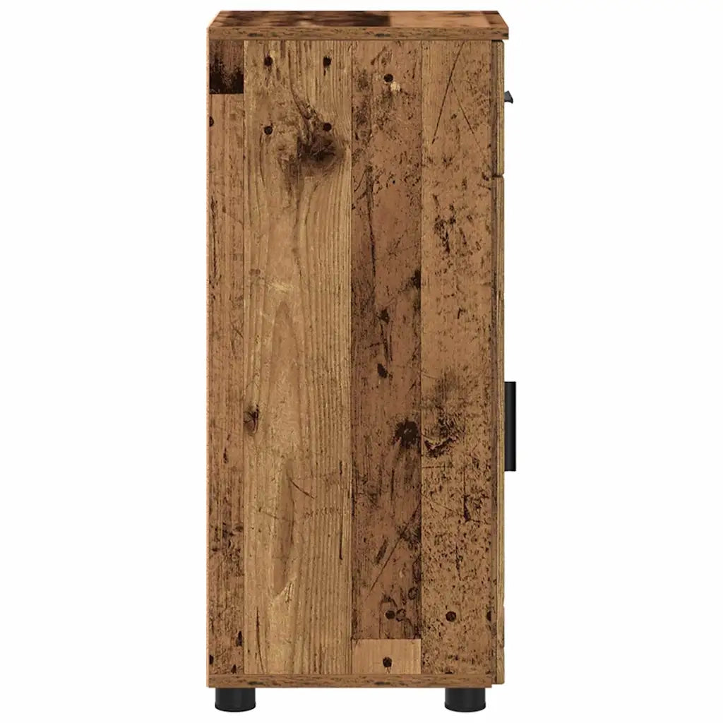 Mobile da Bagno con cassetto Legno vecchio 30 x 35 x 80 cm 883332