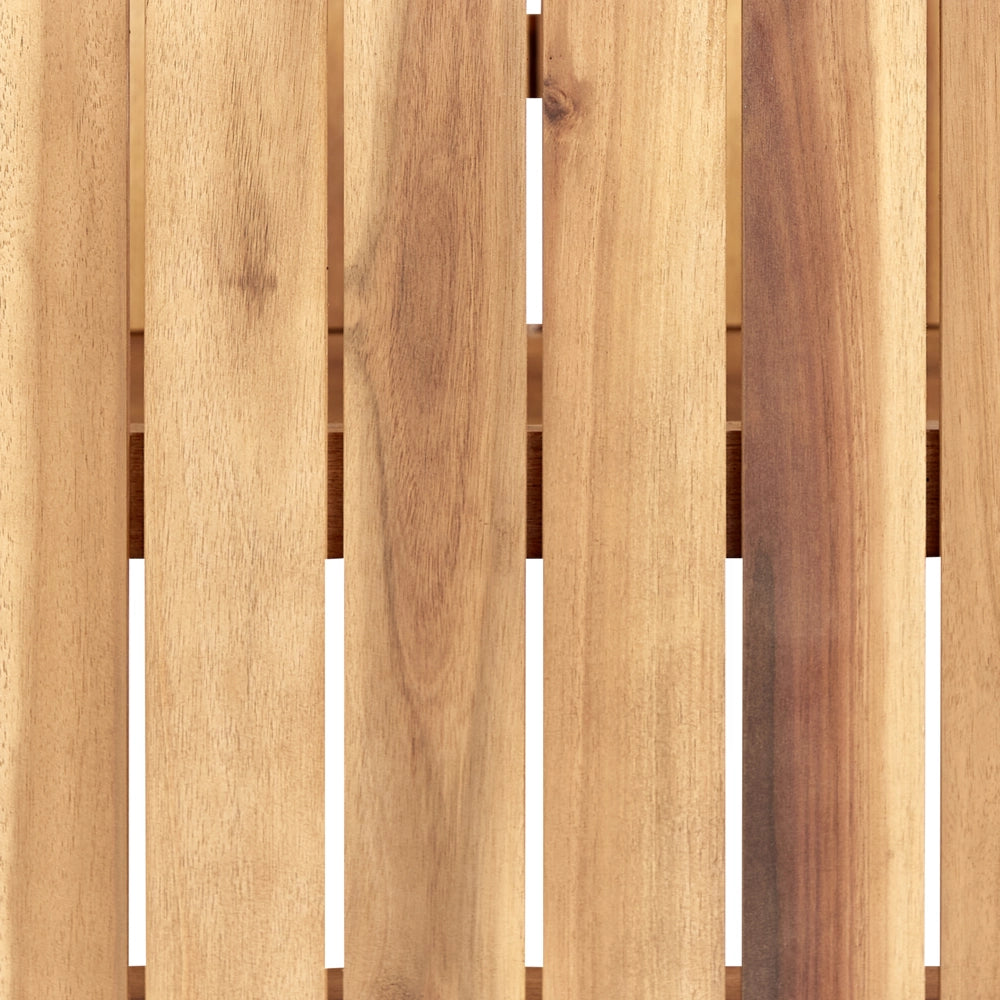 Carrello porta bevande da giardino su ruote in legno d'acacia certificato 47 x 90 x 74 cm a 2 piani con ruote con portabottiglie
