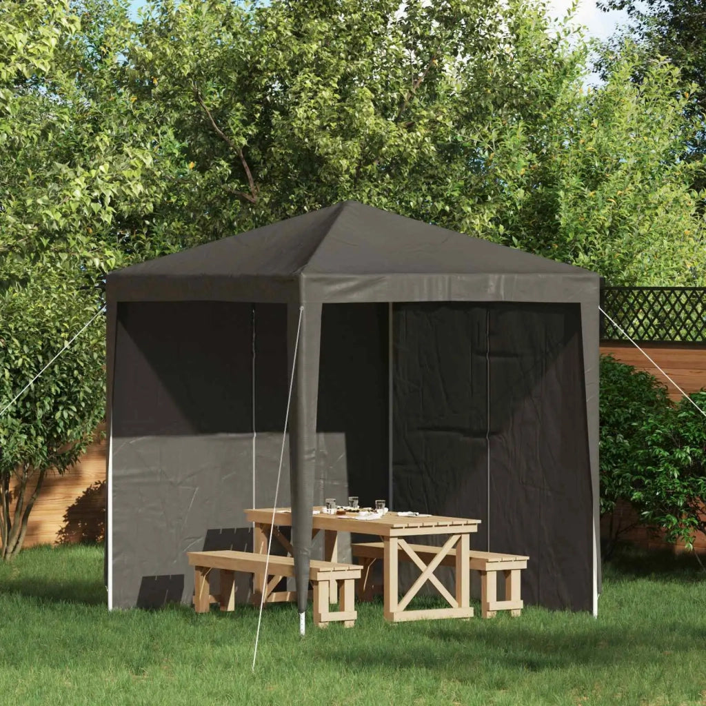 Parete per tenda da festa 2 pcs Antracite 200 x 195 cm 42033013