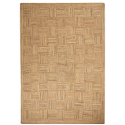 Tappeto Beige Juta 200 x 300 cm Intrecciato a mano con motivo a scacchi in stile boho naturale Tessile