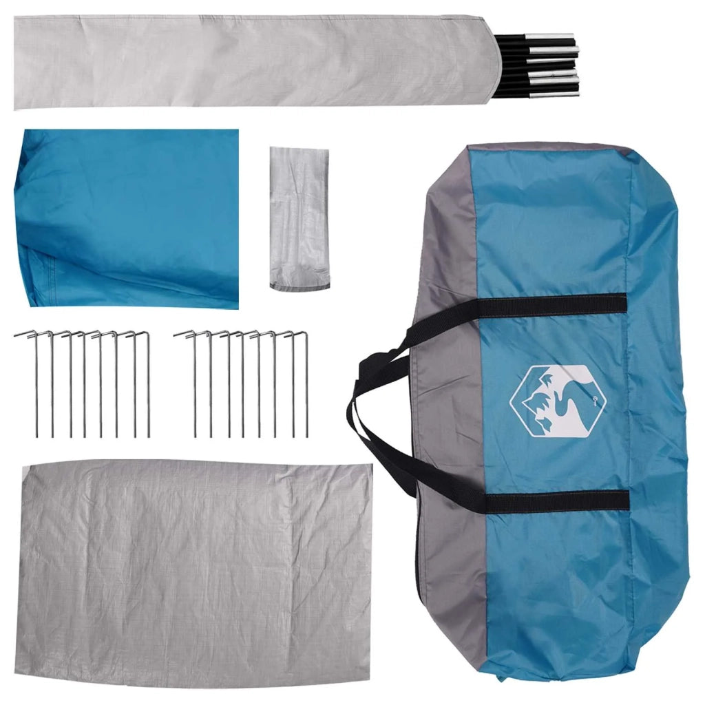 Tenda Capanna con tetto Blu 6 persone Poliestere e Acciaio 42028584
