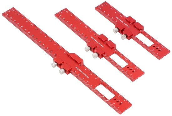 Misuratore angolare in alluminio - Multifunzionale - Schiacciapersona per legno - Bloccaggio a 45/90/135 gradi - Compattabile - Leggero - Strumento di misurazione preciso - Righello