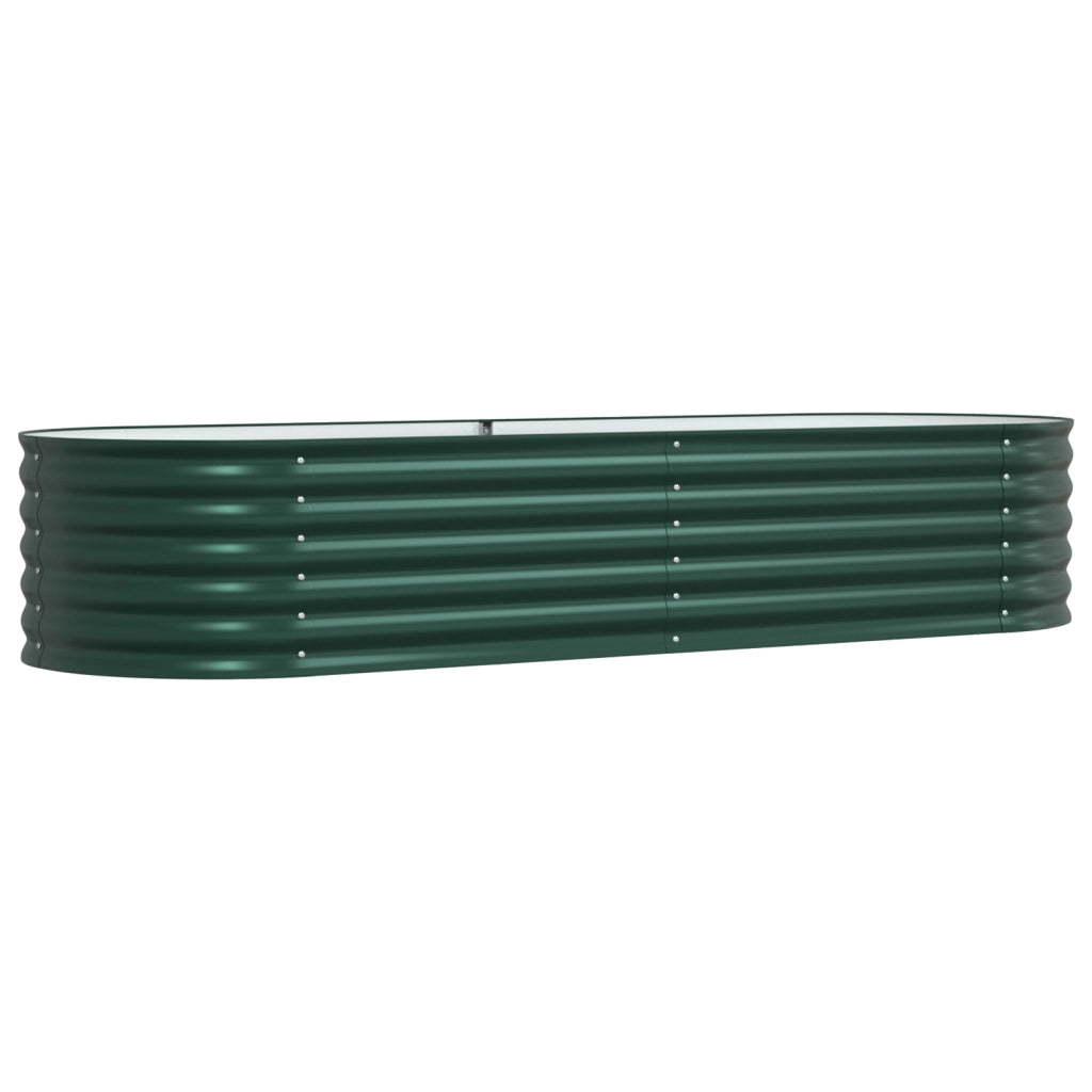 Lettiera da giardino Verde 240x80x44 cm Acciaio zincato