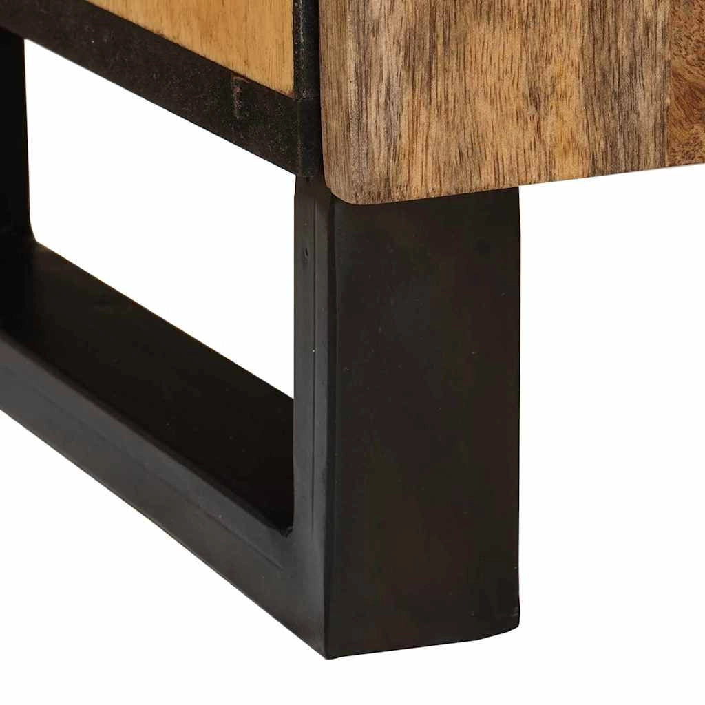 Mobiletto da bagno rettangolare moderno con ripiani 38 x 33 x 58 cm in legno di mango marrone 02_0057795