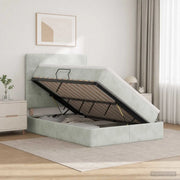 Letto con contenitore e materasso Grigio Chiaro 120 x 190 cm 3459675