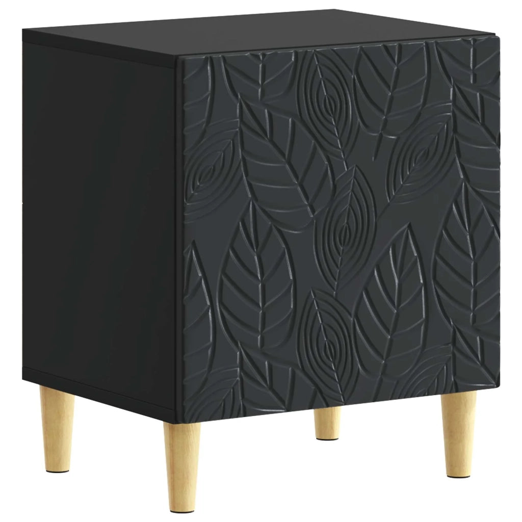 Comodino 2 pz Nero 43 x 34,5 x 50 cm Legno ingegnerizzato 895028