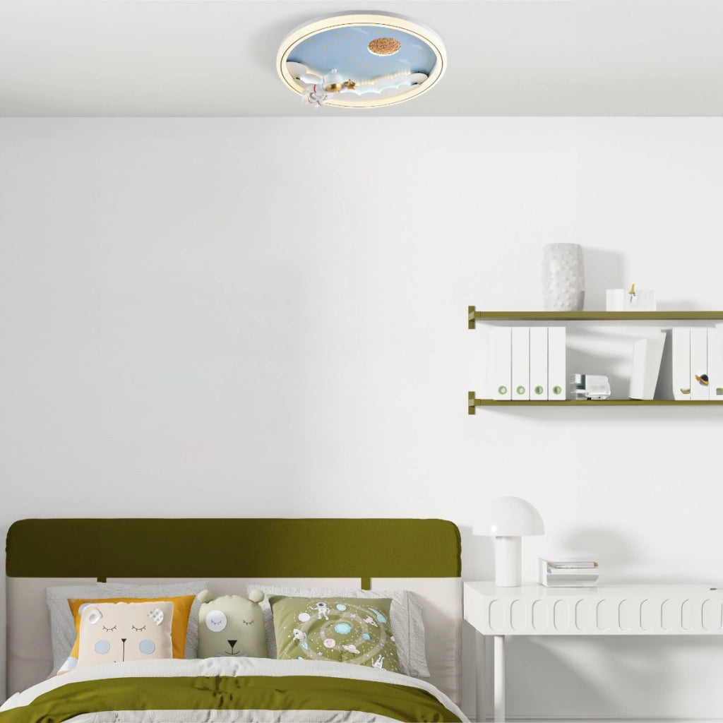 Plafoniera LED bambini FOCUS astronauta blu Zuma Line