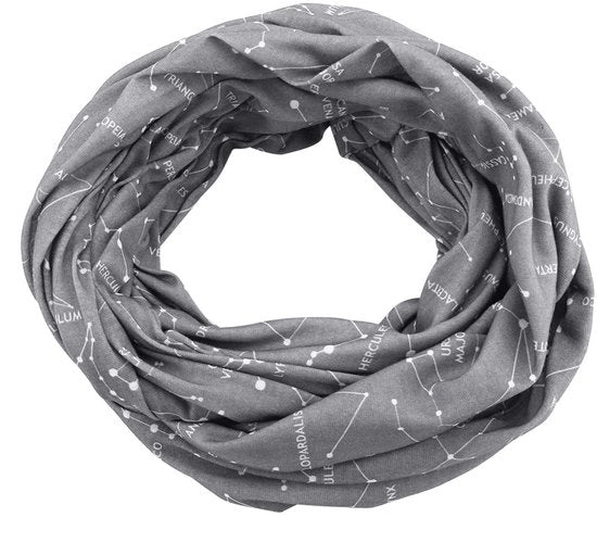 Sciarpa con tasca a cerniera - Donna - Borsa di stoccaggio - Poliestere - Estensibile 165-180 cm - Peso 122 g - Tasca sciarpa