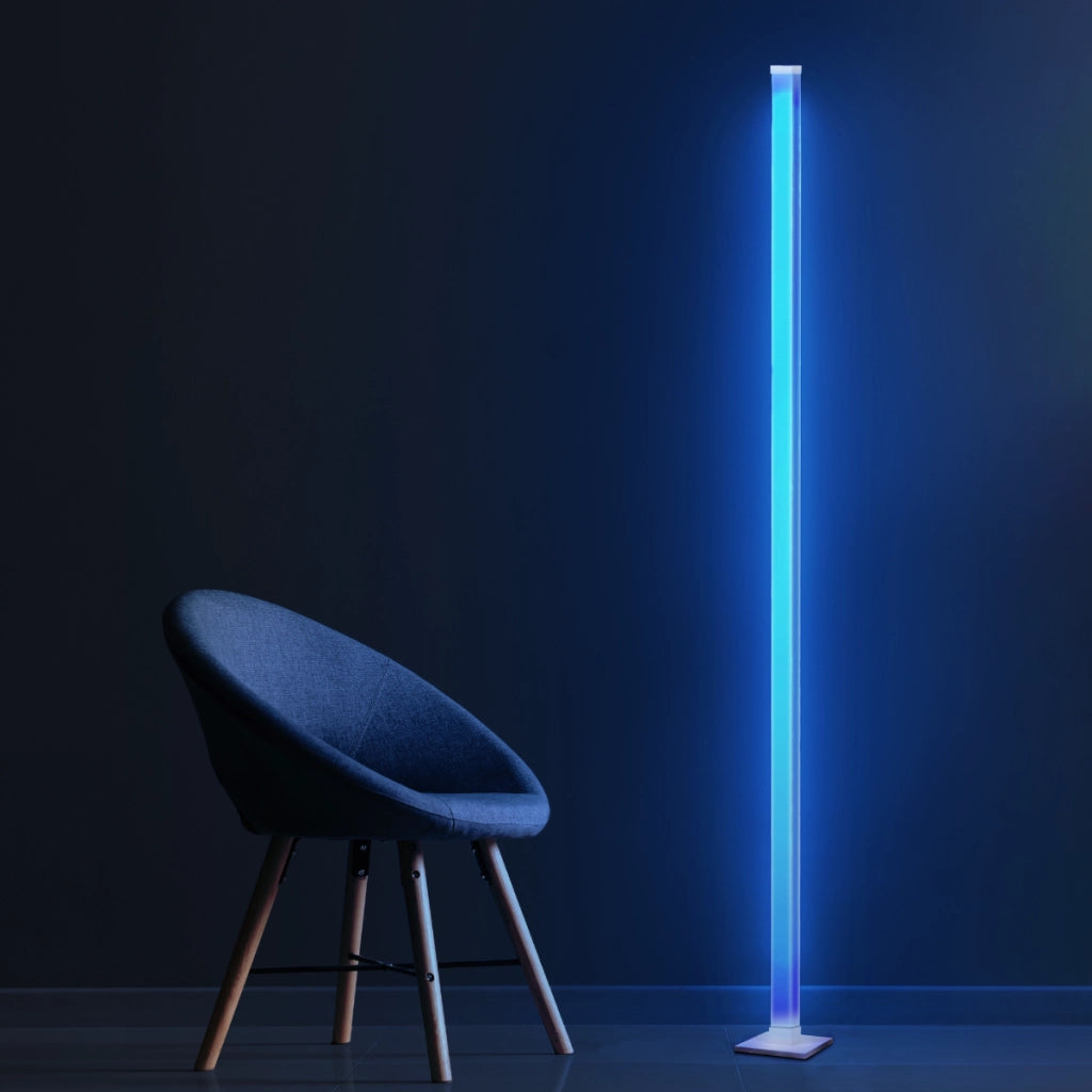 Lampada terra LED RGB musicale con telecomando Polux