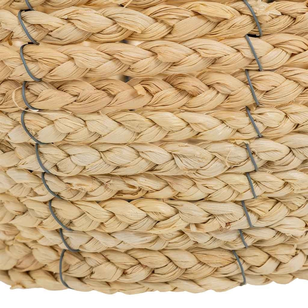 Cesto in fibra naturale e corda in carta marrone d34x17/23h