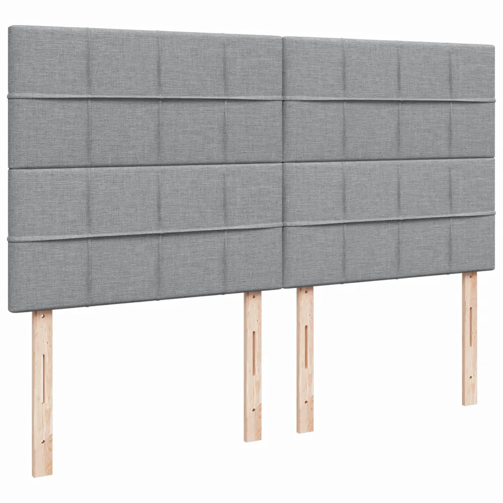 Giroletto a Molle con Materasso Grigio Chiaro180x200 cm Tessuto