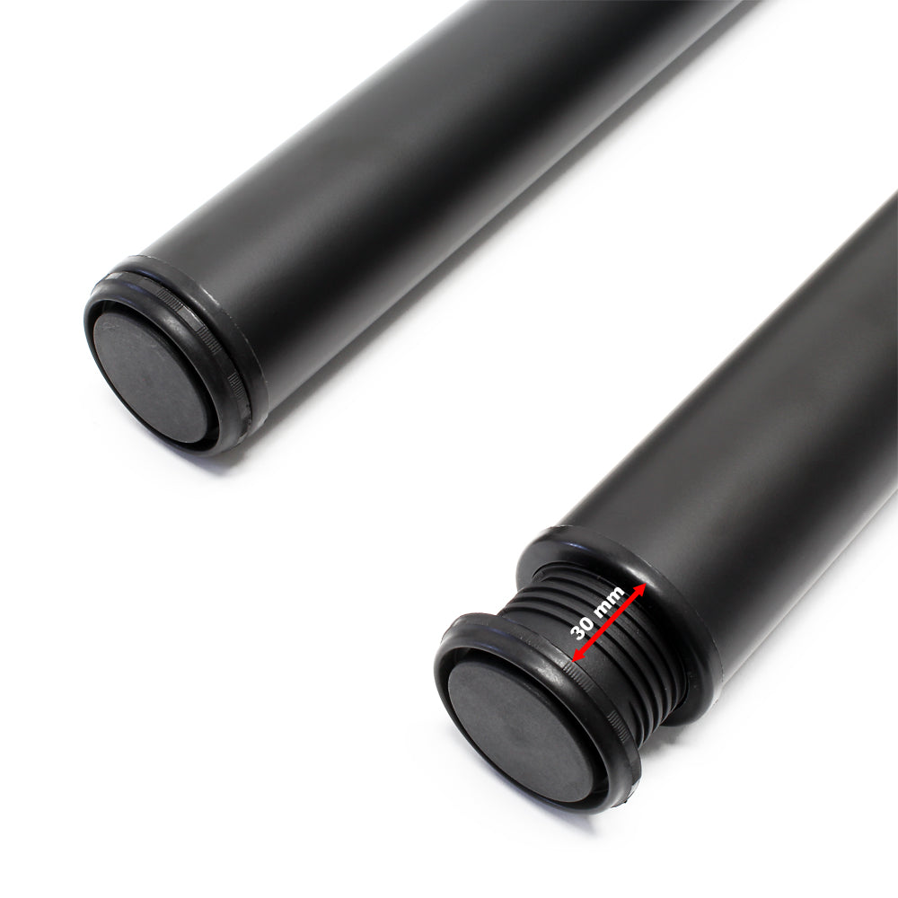 Set 4 gambe tavolo regolabili in acciaio inox nero Ø 60mm 820mm
