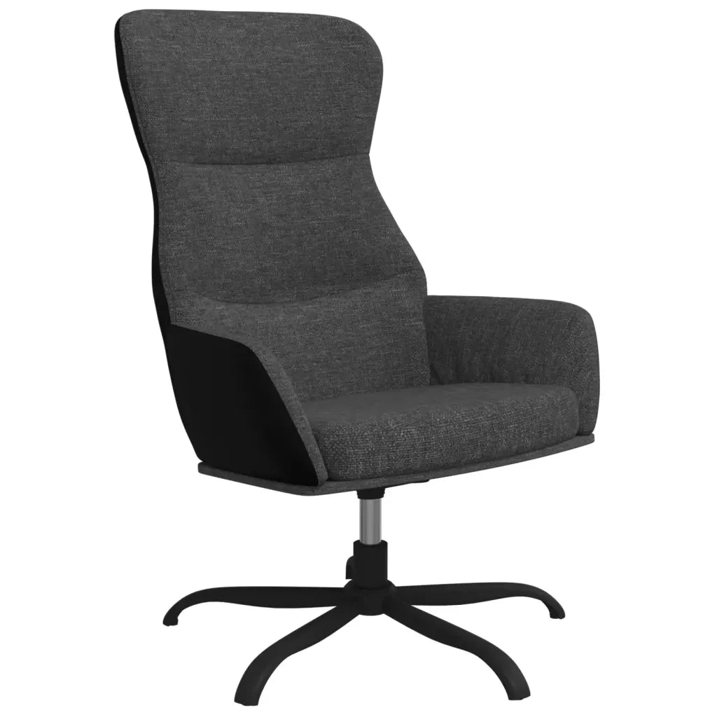 Poltrona | Sedia Relax Grigio Scuro in Tessuto