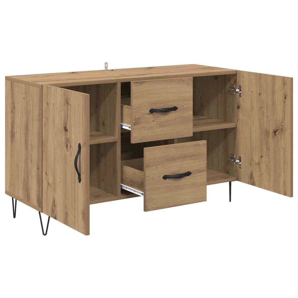 Credenza | Madia | Buffet da pranzo | Armadio da pranzo Rovere artigianale 100 x 36 x 60 cm Legno multistrato