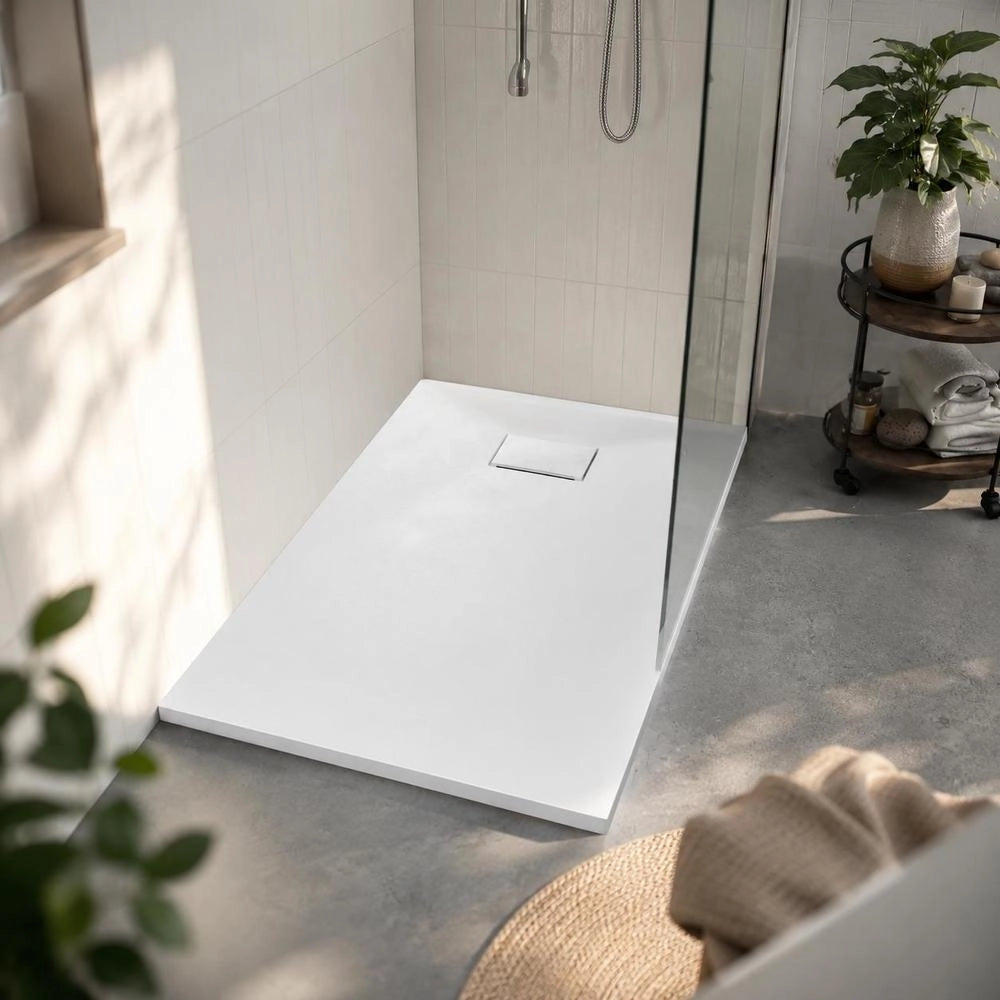 SMC White Shower Tray 90x80 Cm