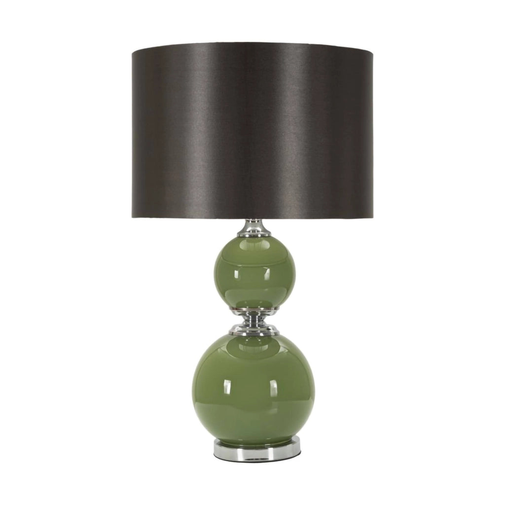 Lampada da tavolo Falletto, Luce da scrivania , Luminaria da ufficio, Lampada da lavoro, 38x38 h65 cm, Verde e Grigio
