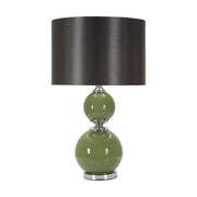 Lampada da tavolo Falletto, Luce da scrivania , Luminaria da ufficio, Lampada da lavoro, 38x38 h65 cm, Verde e Grigio