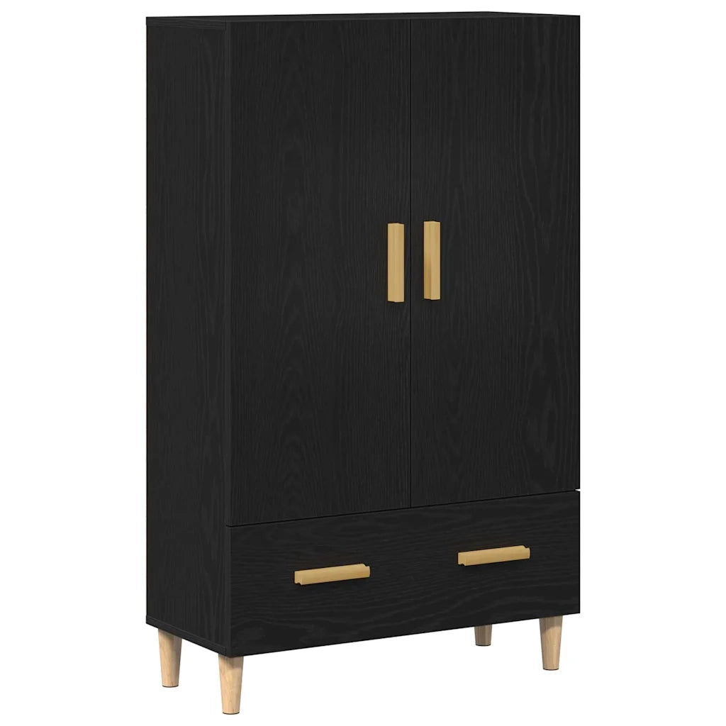Credenza Rovere Nero 70 x 31 x 115 cm Legno multistrato 862763