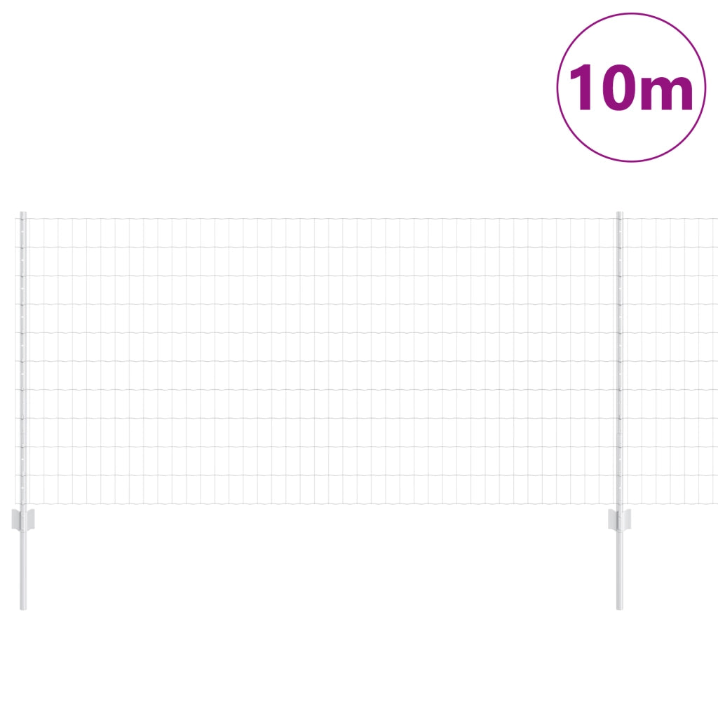 Recinzione Euro con 10 Postazioni Argento 1x10 m Acciaio