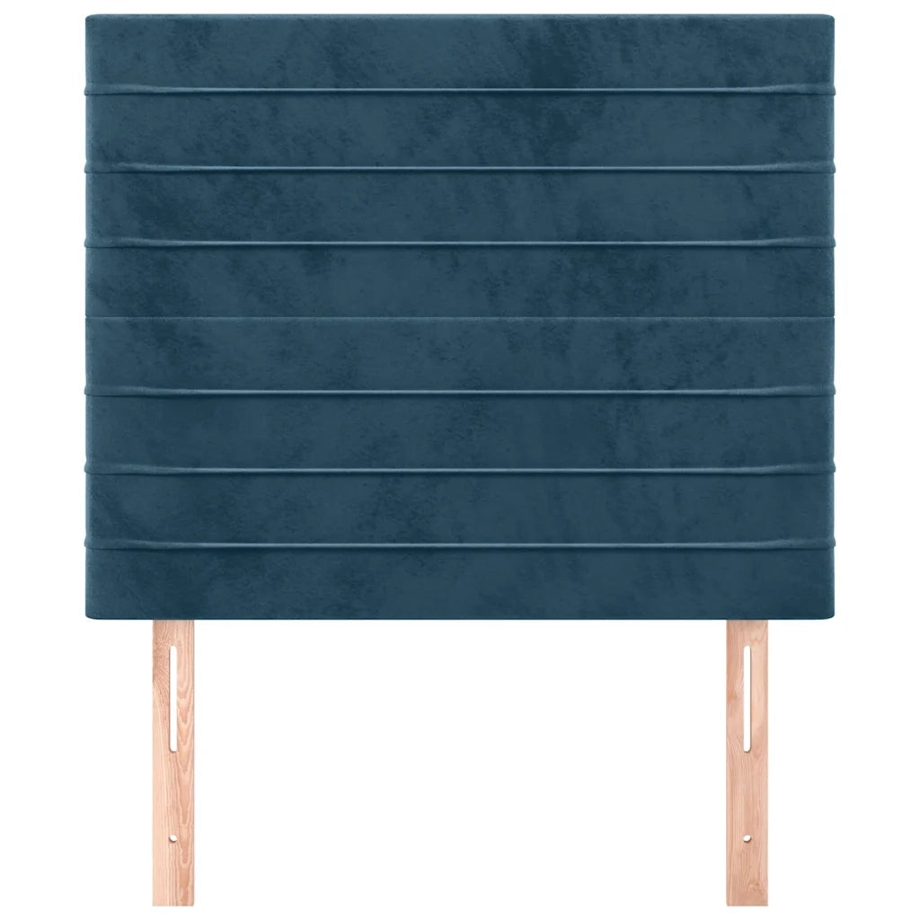 Testiera 2 pz Blu scuro 90x5x78/88 cm in Velluto