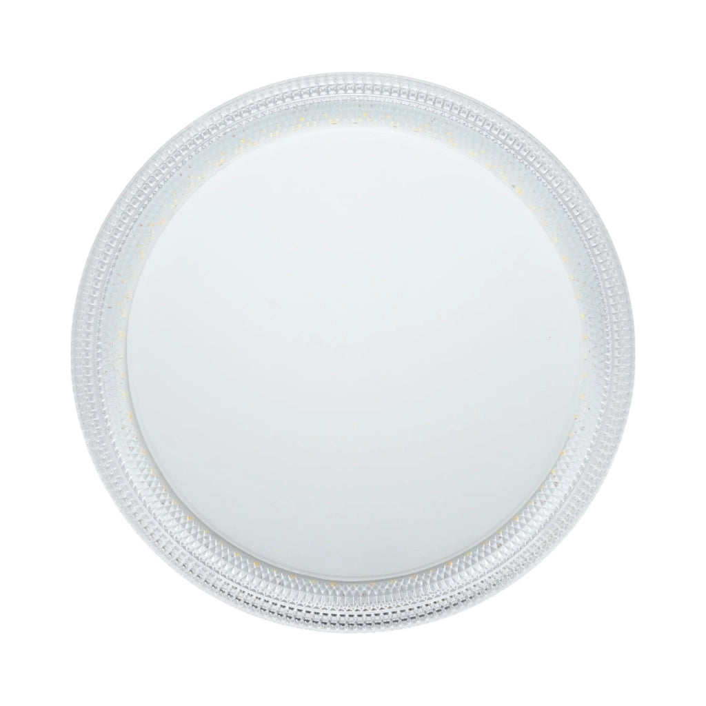 Plafoniera LED 48W, 220V, luce regolabile 3CCT 3000K/4000K/6500K, corpo rotondo 300x40mm, IP20.