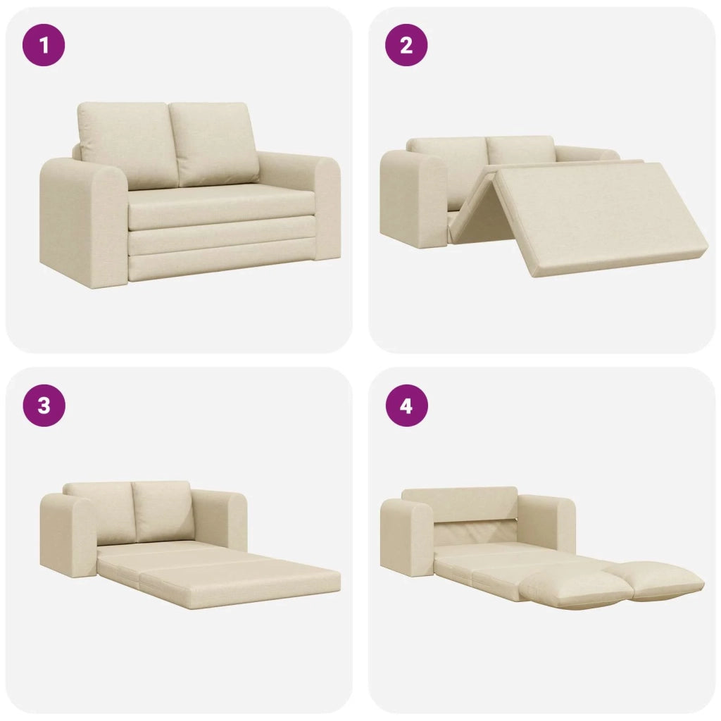 Divano letto 60cm Crema Tessuto 4106679