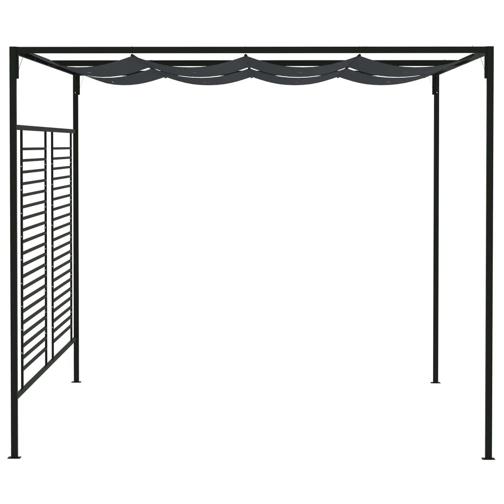 Gazebo con Tetto Retrattile 4x3x2,3 m Antracite 180 g/mÂ²