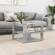 Tavolino da Salotto Grigio Cemento 58x58x40 cm Multistrato 834249