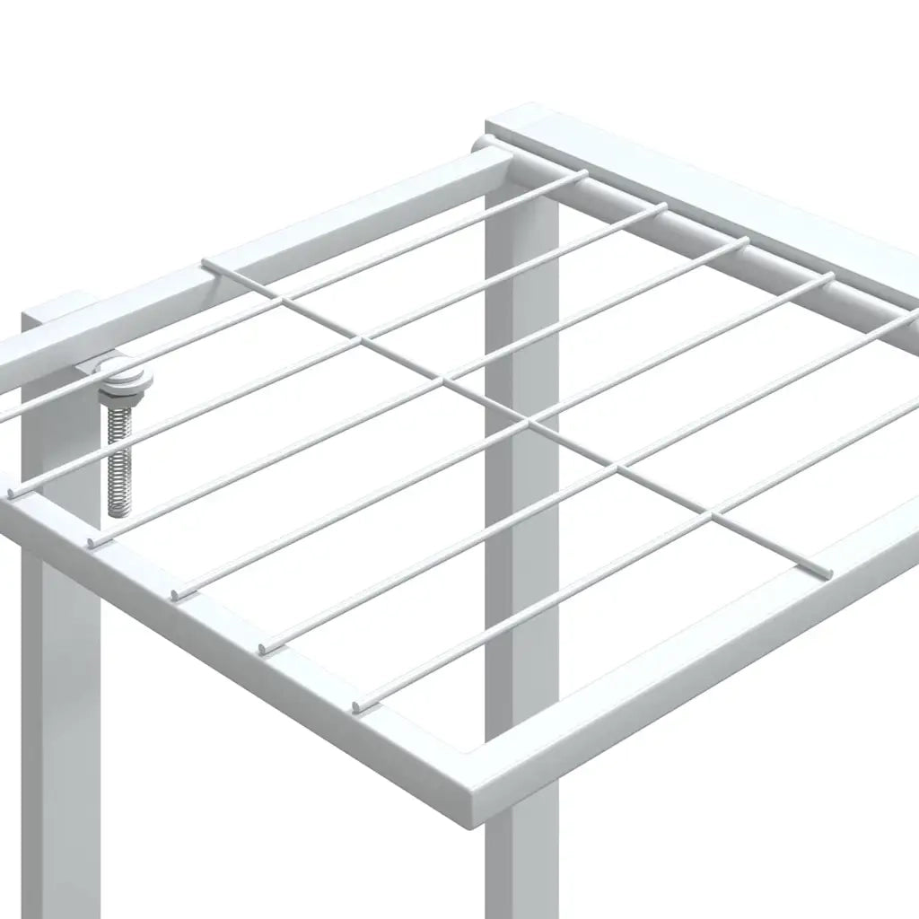 Fioriera modulare di design con ruote arredo da giardino 94 x 24 x 91 cm realizzata in lamiera stagnata 02_0047088