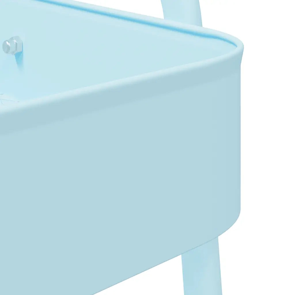 vidaXL Carrello Portaoggetti a 3 Ripiani Blu 42x41,5x77 cm in Acciaio