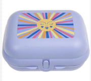 Scatola per Sandwich Opbergcasella Scatola per Colazione Quadrata con Cerniera e Chiusura, Scatola di Clip (14cm x 11cm x 7,5cm)