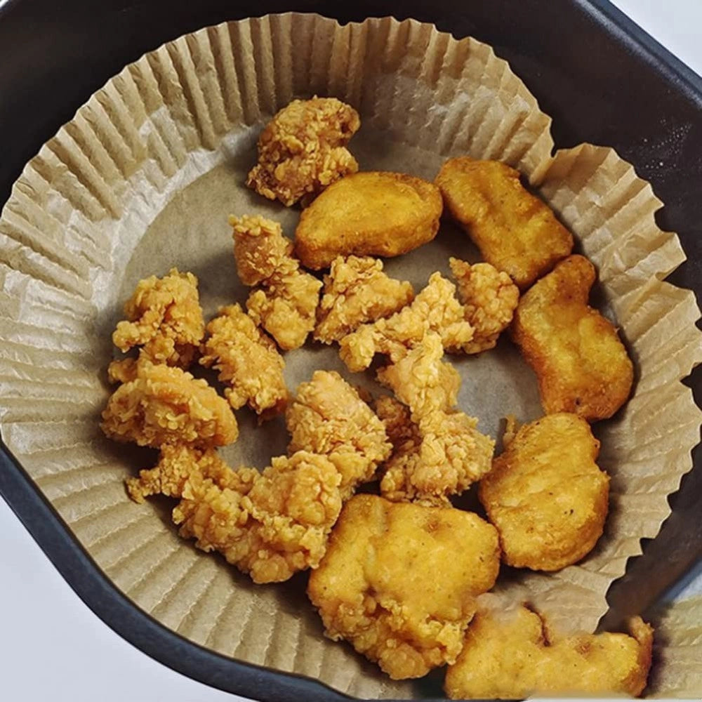 Trade Shop - Carta Rotonda Pergamena Per Assorbe Olio Frittura Forno Friggitrice 16cm X 4,5cm -