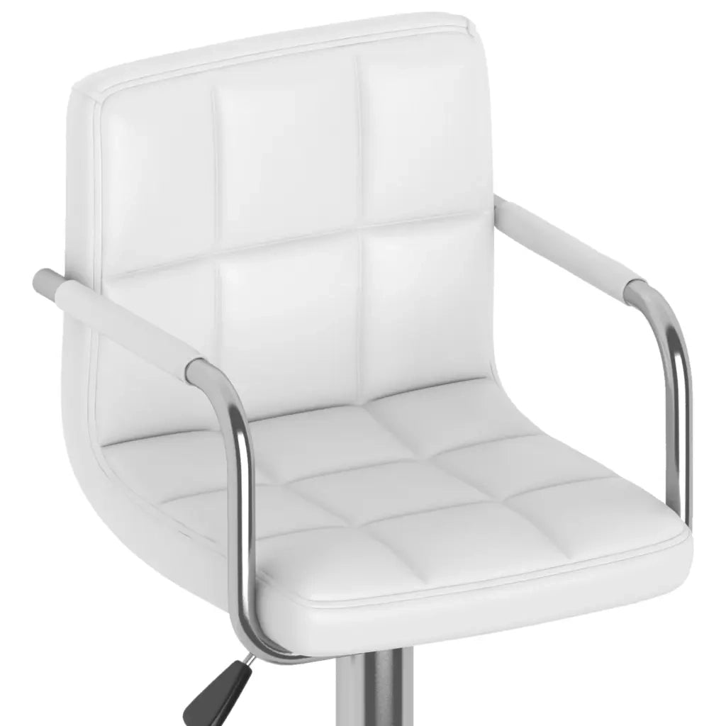 Sgabelli da Bar 2 pz Bianchi in Similpelle  cod mxl 58563