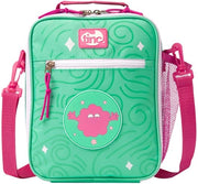 Lunchtas per bambini, per ragazzi e ragazze, con cinturino regolabile e contenitore per bottiglie, impermeabile, chiuso ermetico, termos, colore Mintee Green