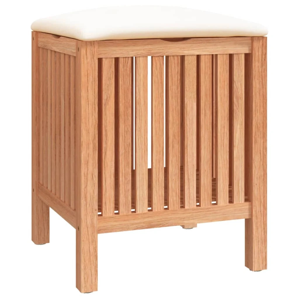 Sgabello da bagno 40,5 x 40 x 52 cm in legno massello di noce 02_0006183