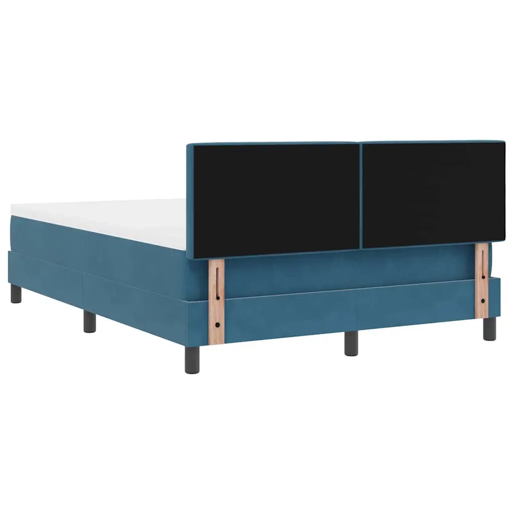 Letto a molle con materasso Blu Scuro 160 x 200 cm Velluto 3339120